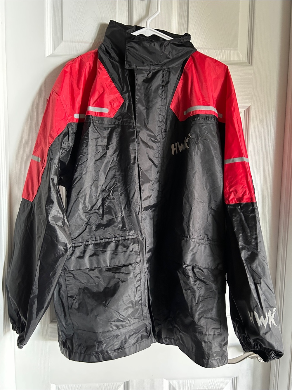 HWK Women’s or Men's Black and Red Waterproof Jacket